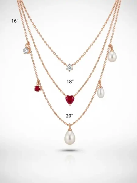 Multi-Layer Heart Pendant Necklace